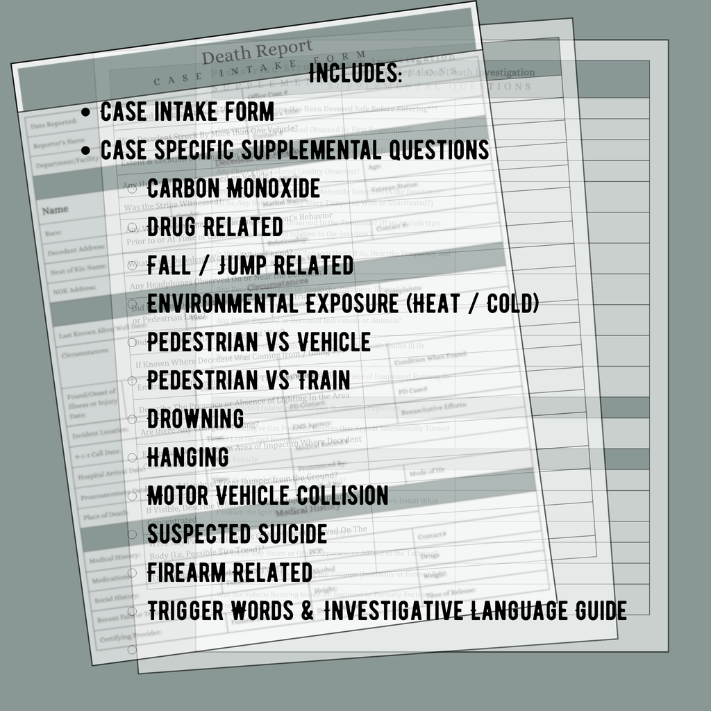 Investigative Questionnaire Bundle