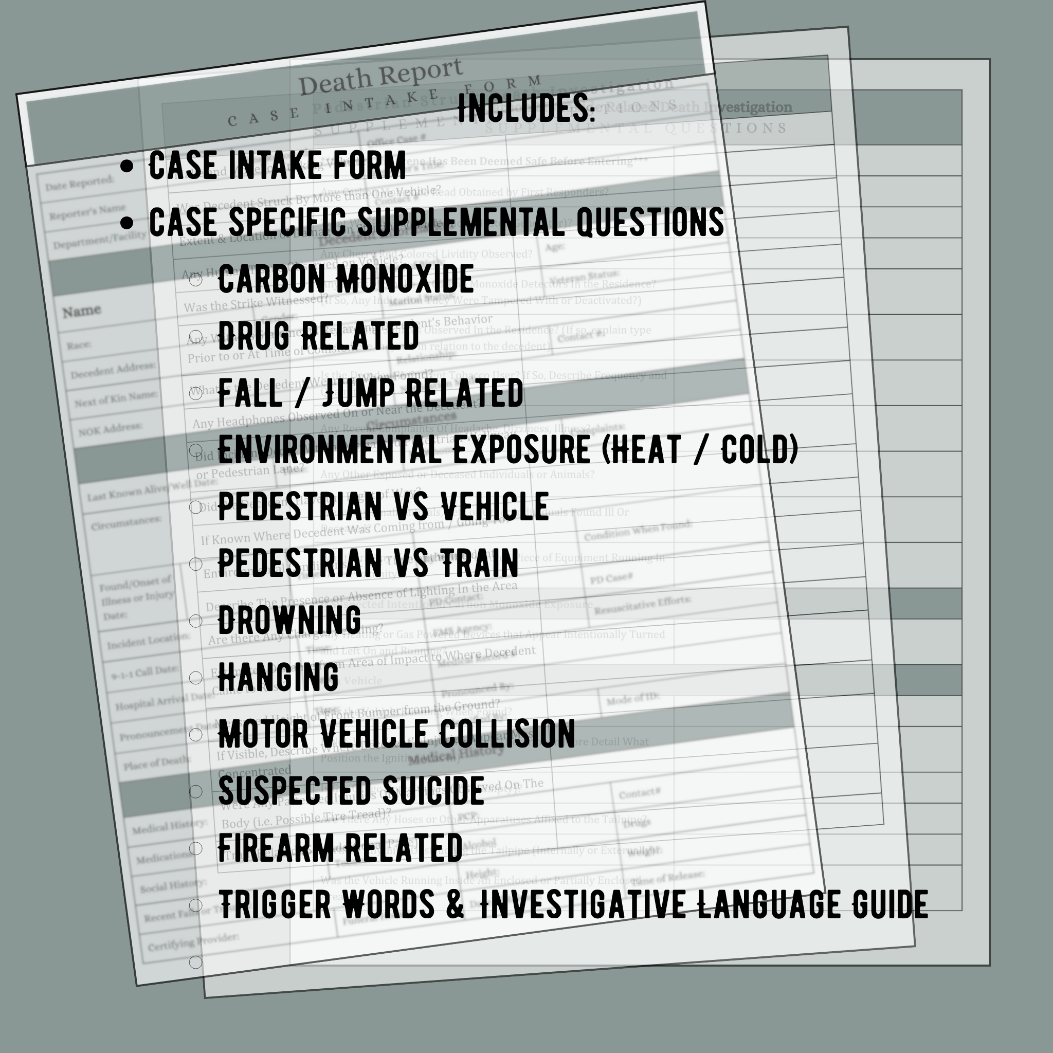 Investigative Questionnaire Bundle