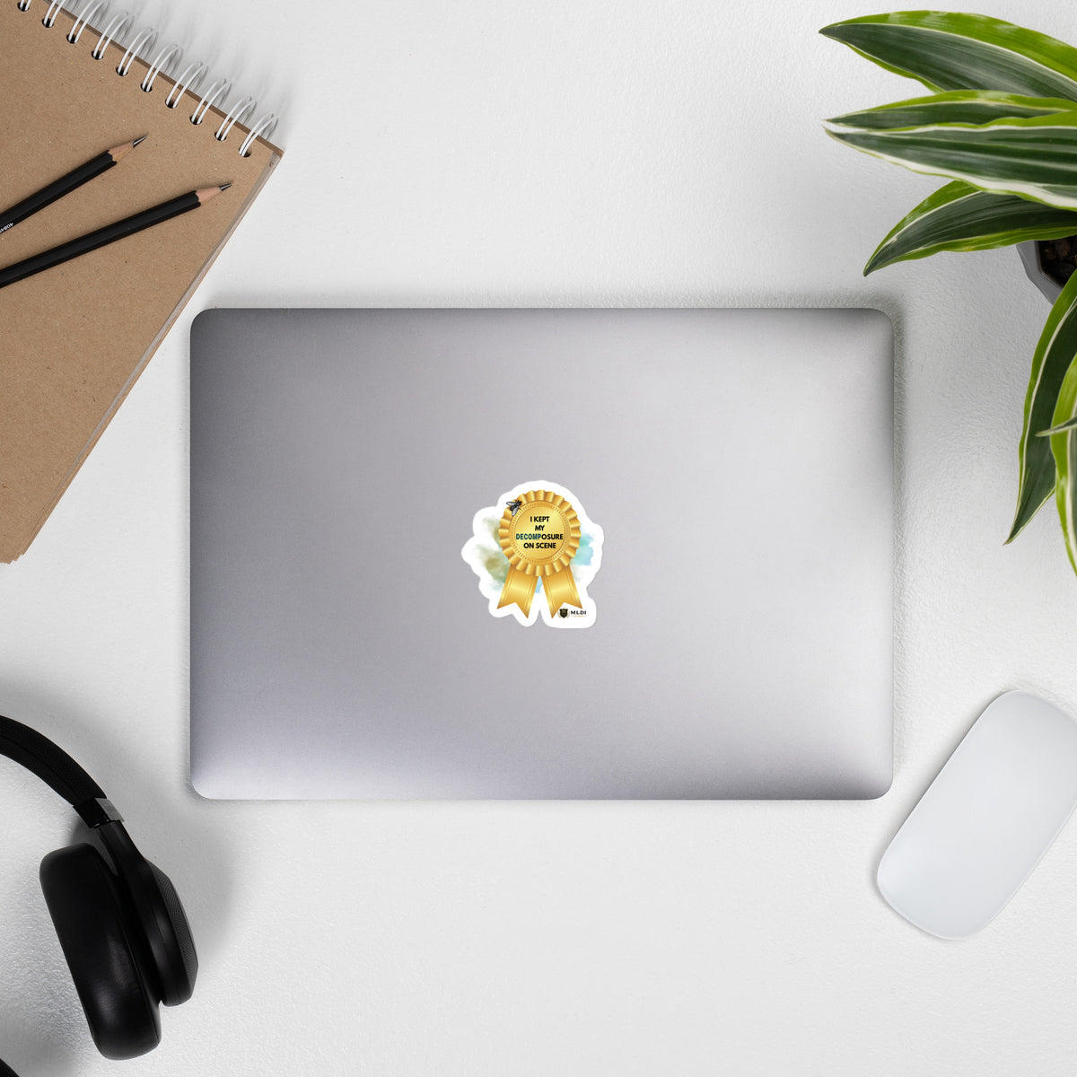 I Kept My DEComposure On Scene Vinyl Sticker